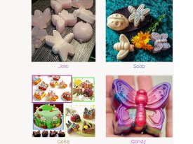 Molde silicona jabones 8 insectos 